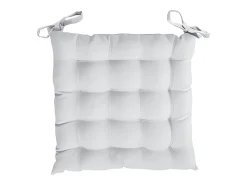 Soleil d'ocre Ropa De Casa-Cojin de silla acolchada de algodón 40x40x5 cm PANAMA , por Blanco