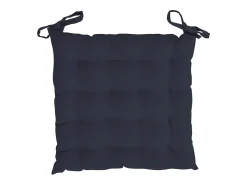 Soleil d'ocre Ropa De Casa-Cojin de silla acolchado 40x40 cm ALIX jean blue Azul oscuro