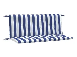 Cojines banco jardín 2 uds tela a rayas azul blanco 120x50x7 cm ES451400 Multicolor New