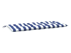 Cojines banco jardín 2 uds tela a rayas azul blanco 120x50x7 cm ES451400 Multicolor New