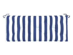 Cojines banco jardín 2 uds tela a rayas azul blanco 120x50x7 cm ES451400 Multicolor New