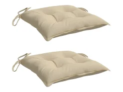 Cojines de palets de jardín 2 uds tela Oxford 50x50x7 cm ES350909 Beige Discount