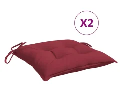 Clicnbuy Cojines de palets de jardín 2 unidades Oxford tinto 50x50x7 cm Rojo