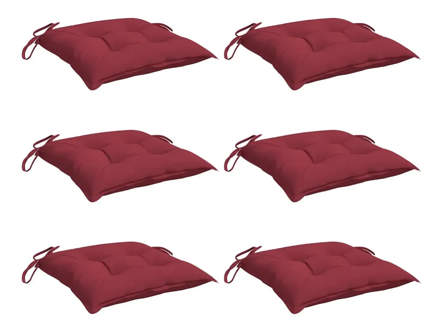 Ropa De Casa-Cojines de palets de jardín 6 uds Oxford tinto 50x50x7 cm ES719906 Rojo