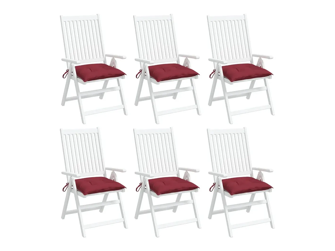 Clicnbuy Ropa De Casa-Cojines de palets de jardín 6 unidades Oxford tinto 50x50x7 cm Rojo