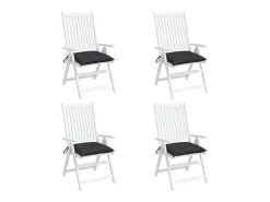 New Clicnbuy Cojines de palets de jardín 4 unidades tela Oxford 50x50x7 cm Negro