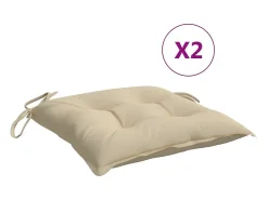 Clicnbuy Cojines de palets de jardín 2 unidades tela Oxford 50x50x7 cm Beige Outlet