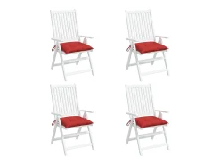 Best Clicnbuy Cojines de palets de jardín 4 unidades tela Oxford 50x50x7 cm Rojo