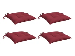 Cojines de palets de jardín 4 uds Oxford tinto 50x50x7 cm ES727245 Rojo Sale