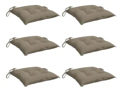 Clicnbuy Ropa De Casa-Cojines de palets de jardín 6 unidades tela Oxford taupé 50x50x7 cm Topo