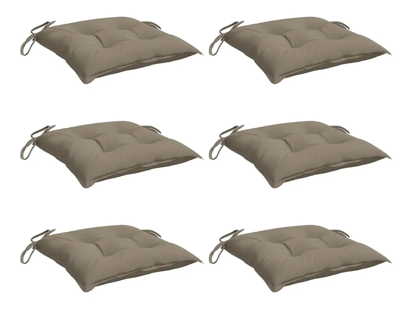 Clicnbuy Ropa De Casa-Cojines de palets de jardín 6 unidades tela Oxford taupé 50x50x7 cm Topo