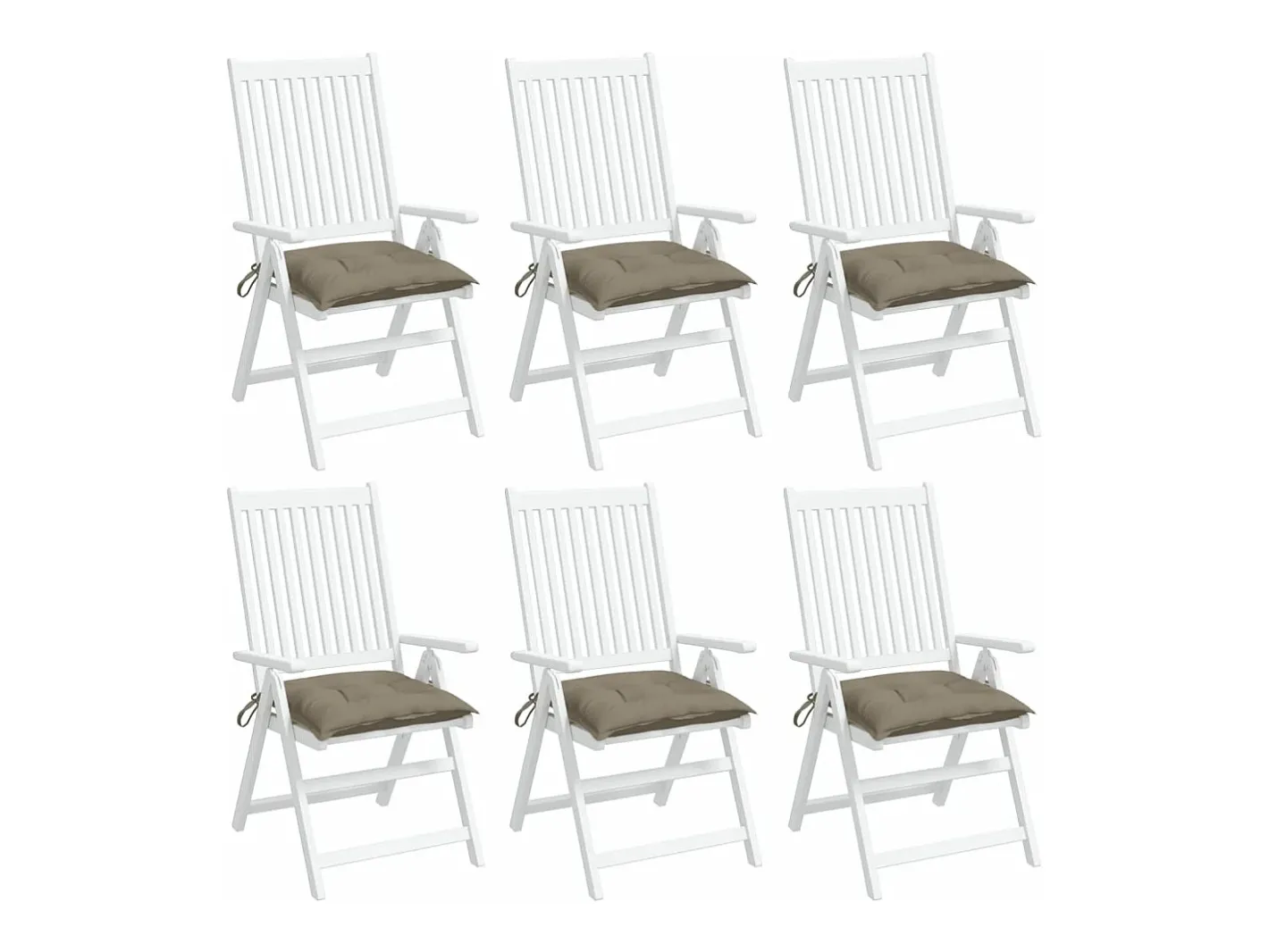 Clicnbuy Ropa De Casa-Cojines de palets de jardín 6 unidades tela Oxford taupé 50x50x7 cm Topo