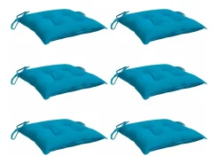 Clicnbuy Ropa De Casa-Cojines de palets de jardín 6 unidades tela Oxford 50x50x7 cm Azul