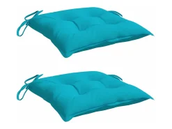 Hot Clicnbuy Cojines de silla 2 unidades tela Oxford turquesa 50x50x7 cm Azul turquesa