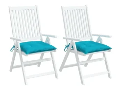 Hot Clicnbuy Cojines de silla 2 unidades tela Oxford turquesa 50x50x7 cm Azul turquesa
