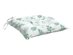 Clicnbuy Ropa De Casa-Cojines de silla 4 unidades tela Oxford estampado hojas 50x50x7 cm Verde