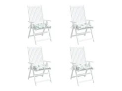 Clicnbuy Ropa De Casa-Cojines de silla 4 unidades tela Oxford estampado hojas 50x50x7 cm Verde