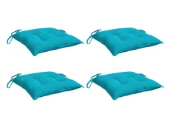 Clicnbuy Cojines de silla 4 unidades tela Oxford turquesa 50x50x7 cm Azul turquesa New