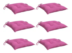 Outlet Clicnbuy Cojines de silla 6 unidades tela Oxford 50x50x7 cm Rosa