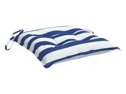 Clicnbuy Ropa De Casa-Cojines de silla 6 unidades tela Oxford rayas azul blanco 50x50x7 cm Multicolor