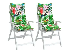 Clicnbuy Cojines de silla con respaldo alto 2 unidades tela Oxford Multicolor