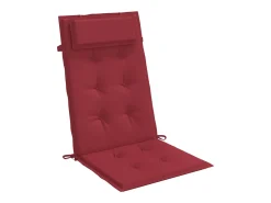 Clicnbuy Ropa De Casa-Cojines de silla con respaldo alto 6 unidades tela Oxford tinto Rojo