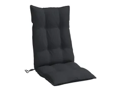 Clicnbuy Ropa De Casa-Cojines de silla con respaldo alto 4 unidades tela Oxford Negro