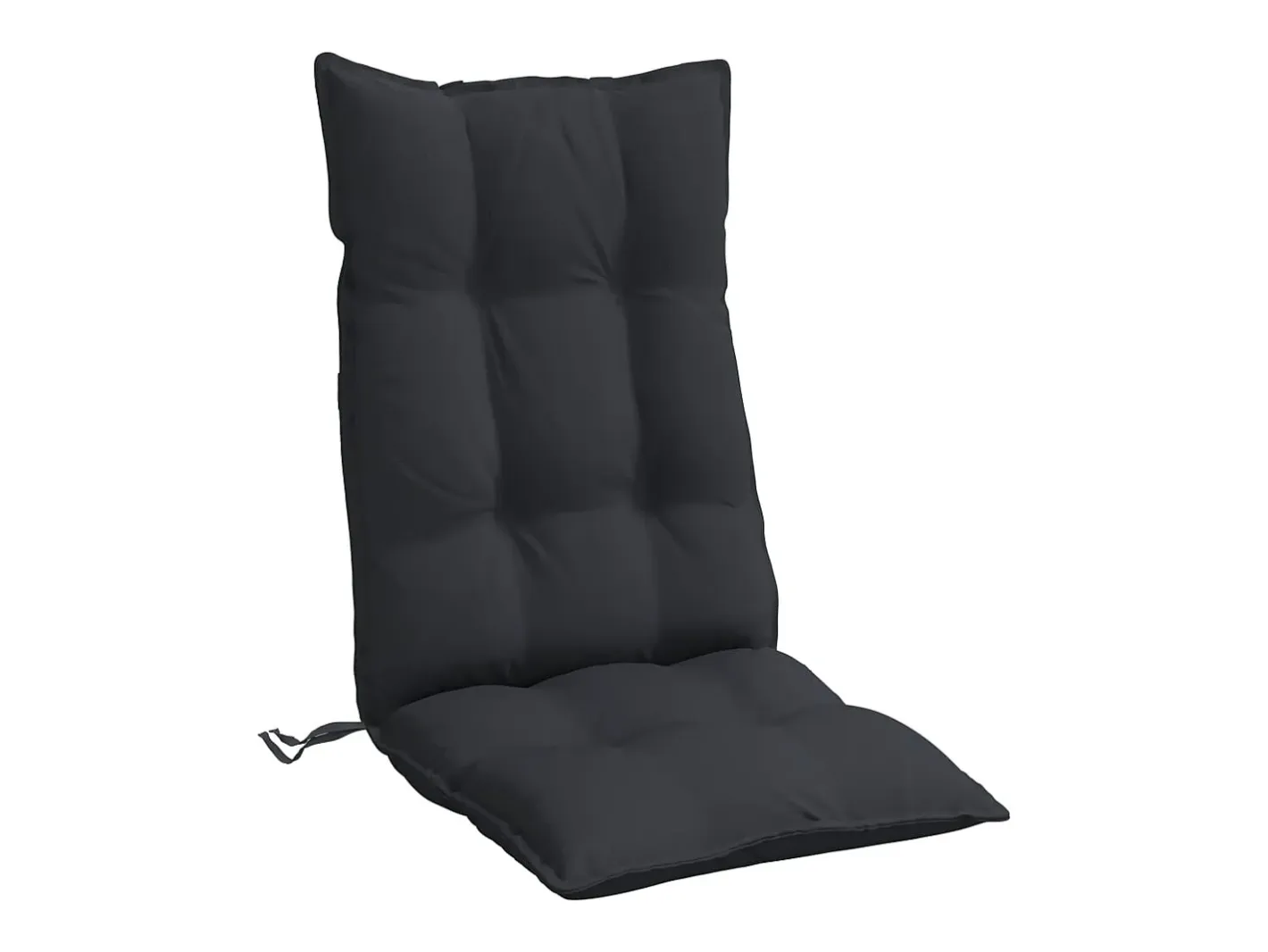 Clicnbuy Ropa De Casa-Cojines de silla con respaldo alto 4 unidades tela Oxford Negro