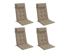 Online Clicnbuy Cojines de silla con respaldo alto 4 unidades tela Oxford gris taupe Topo