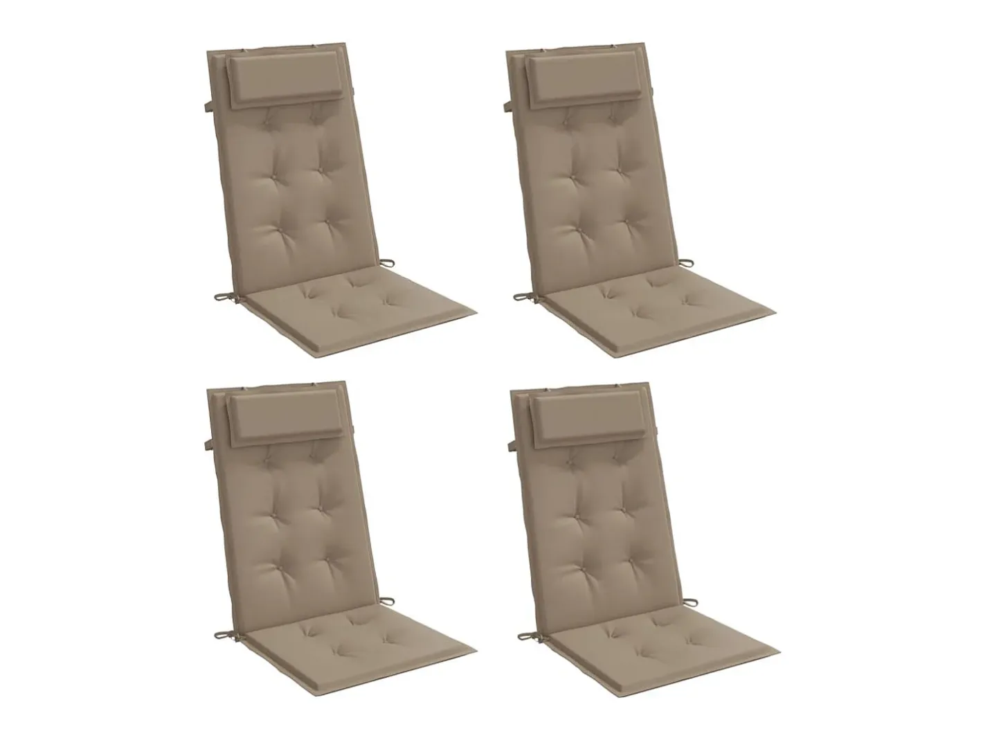 Online Clicnbuy Cojines de silla con respaldo alto 4 unidades tela Oxford gris taupe Topo