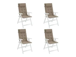 Online Clicnbuy Cojines de silla con respaldo alto 4 unidades tela Oxford gris taupe Topo
