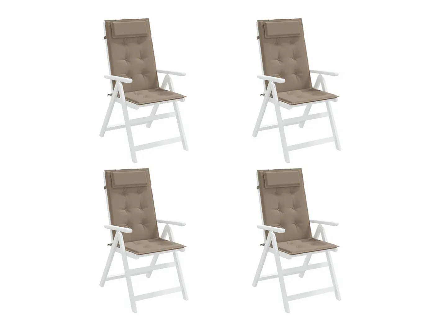 Online Clicnbuy Cojines de silla con respaldo alto 4 unidades tela Oxford gris taupe Topo