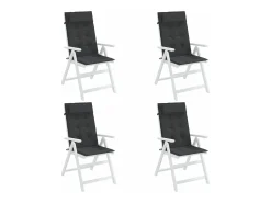 Best Clicnbuy Cojines de silla con respaldo alto 4 unidades tela Oxford Negro