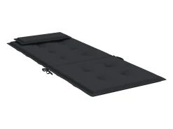 Best Clicnbuy Cojines de silla con respaldo alto 4 unidades tela Oxford Negro