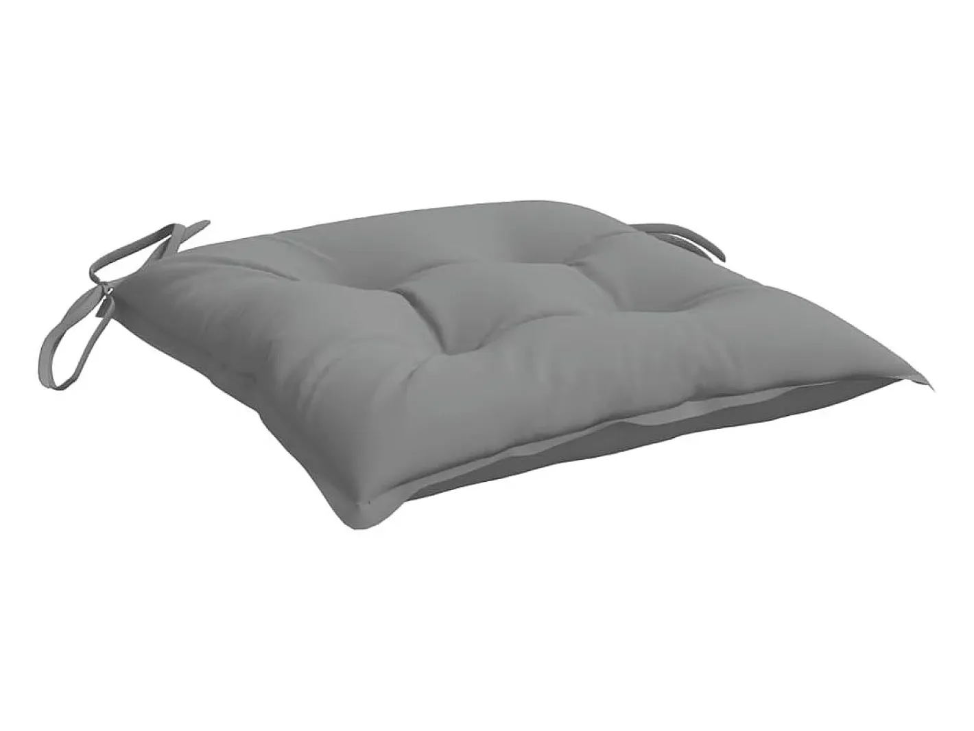 Clicnbuy Cojines de silla de jardín 4 unidades tela 40x40x7 cm Gris Best