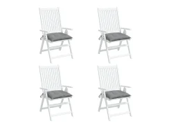 Clicnbuy Cojines de silla de jardín 4 unidades tela 40x40x7 cm Gris Best