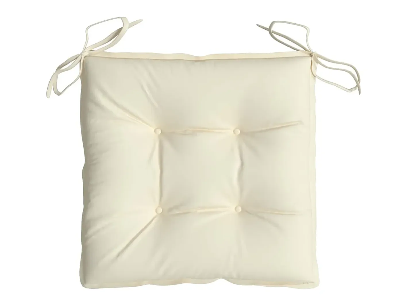 Clicnbuy Cojines de silla de jardín 4 unidades tela Oxford 50x50x7 cm Crema