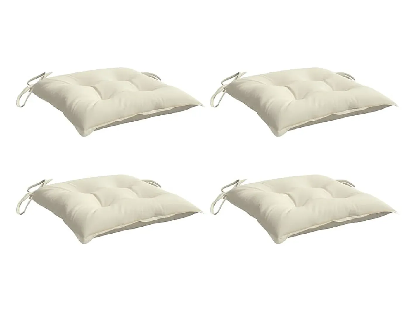Clicnbuy Cojines de silla de jardín 4 unidades tela Oxford 50x50x7 cm Crema