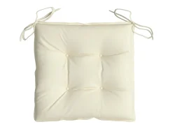 Outlet Clicnbuy Cojines de silla de jardín 4 unidades tela Oxford crema 40x40x7 cm Blanco