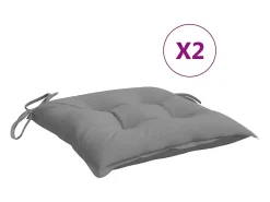 Best Clicnbuy Cojines de silla de jardín 2 unidades tela Oxford 50x50x7 cm Gris