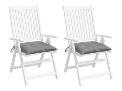 Best Clicnbuy Cojines de silla de jardín 2 unidades tela Oxford 50x50x7 cm Gris
