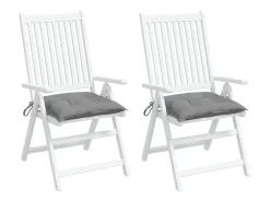 Clicnbuy Ropa De Casa-Cojines de silla de jardín 2 unidades tela Oxford 40x40x7 cm Gris