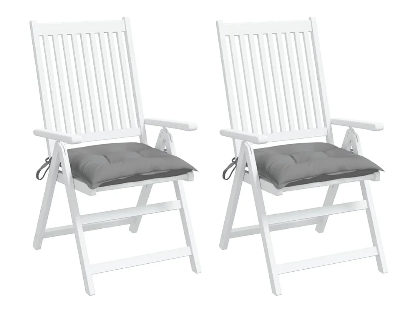Clicnbuy Ropa De Casa-Cojines de silla de jardín 2 unidades tela Oxford 40x40x7 cm Gris