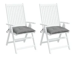 Clicnbuy Ropa De Casa-Cojines de silla de jardín 2 unidades tela Oxford 40x40x7 cm Gris