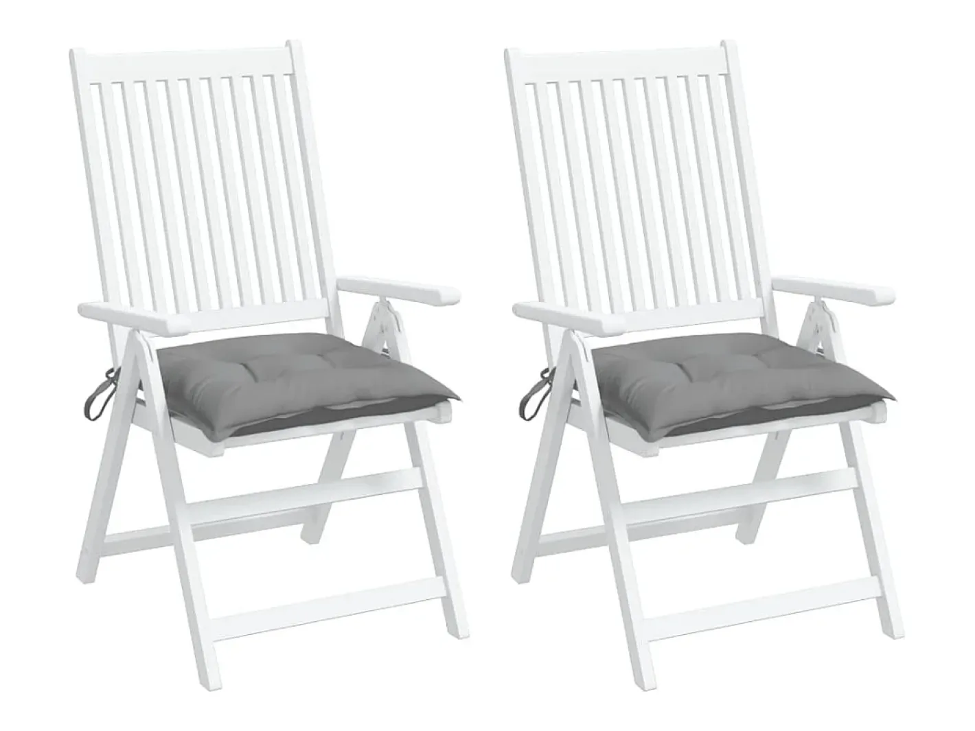 Clicnbuy Ropa De Casa-Cojines de silla de jardín 2 unidades tela Oxford 40x40x7 cm Gris