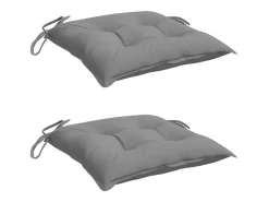 Clicnbuy Ropa De Casa-Cojines de silla de jardín 2 unidades tela Oxford 40x40x7 cm Gris