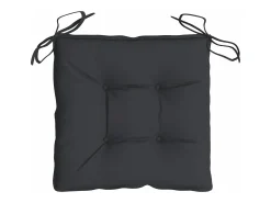 Clicnbuy Cojines de silla de jardín 4 unidades tela Oxford 40x40x7 cm Negro Discount