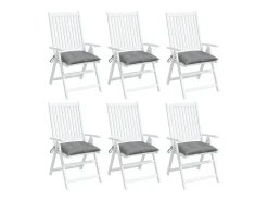 Clicnbuy Ropa De Casa-Cojines de silla de jardín 6 unidades tela Oxford 40x40x7 cm Gris