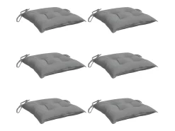 Clicnbuy Ropa De Casa-Cojines de silla de jardín 6 unidades tela Oxford 40x40x7 cm Gris