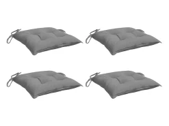 Clicnbuy Ropa De Casa-Cojines de silla de jardín 4 unidades tela Oxford 50x50x7 cm Gris